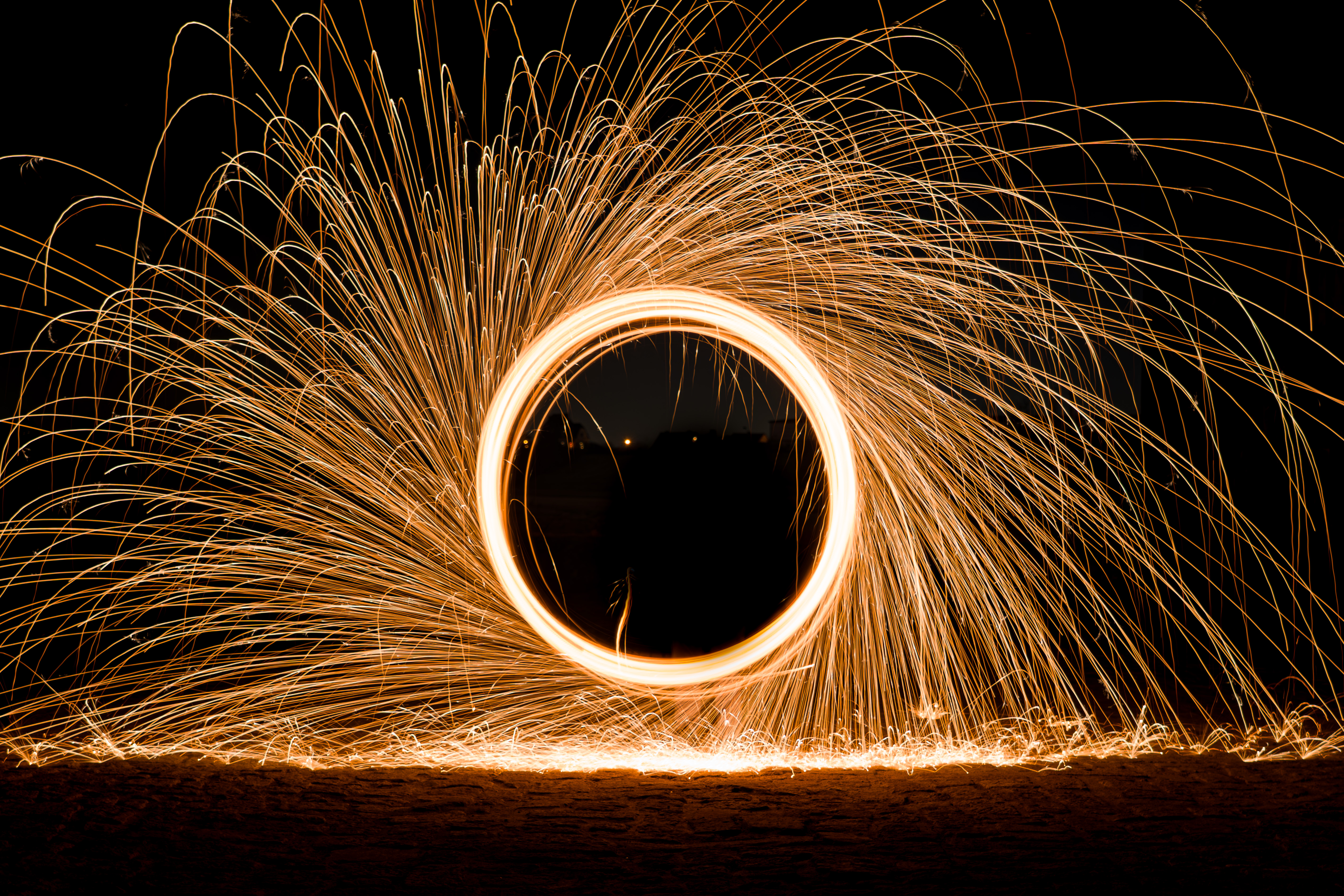 Teaser for Lichtspuren Autobahn + Stahlwolle unter Autobahnbrücke
